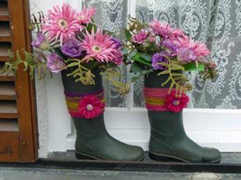 Wellies on Windowsill
